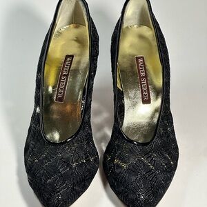 Walter Steiger Elegant Black Lace Heels